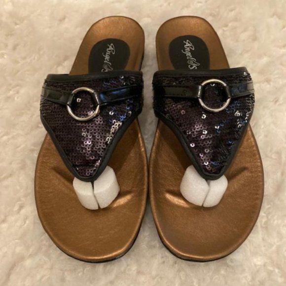 Sequin Flip Flops/Sandals (NWOT) - Picture 4 of 12